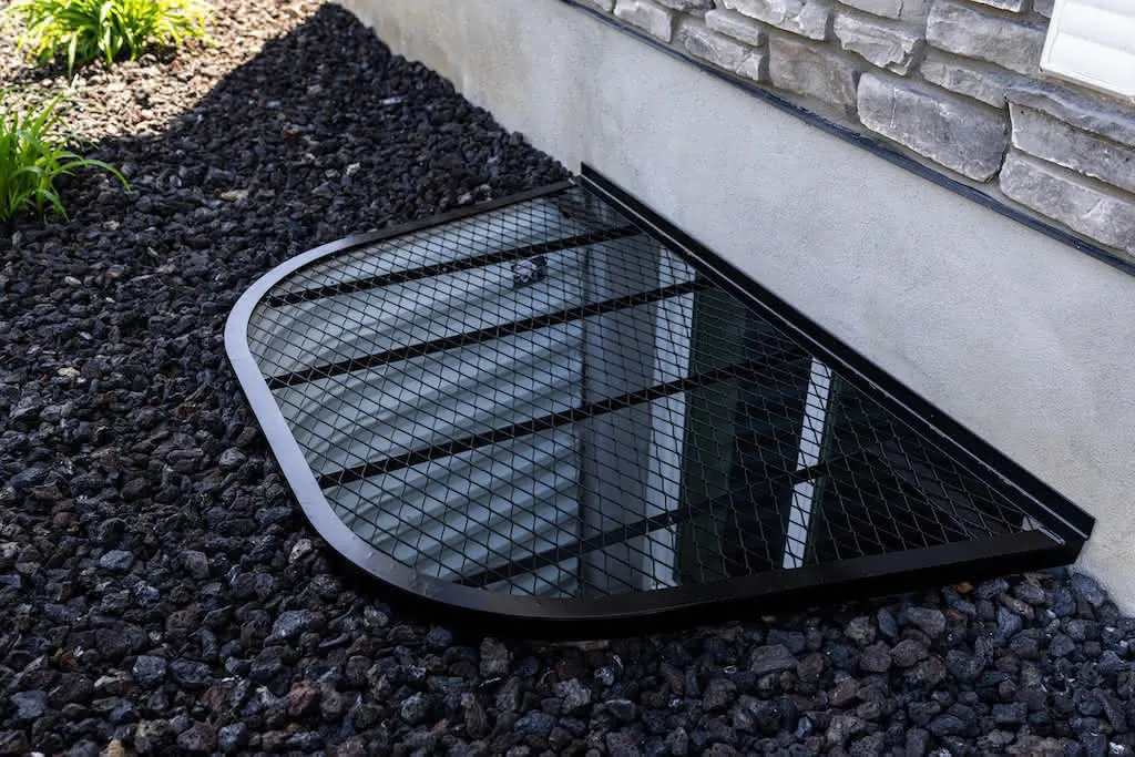 Custom Steel Grate Window Well Covers - Black
