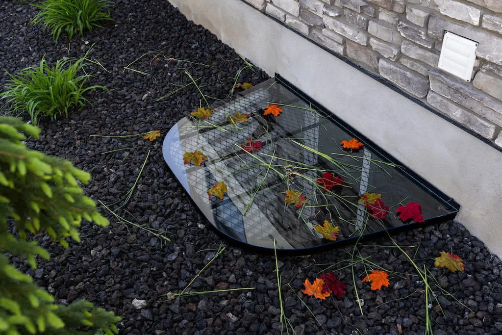 Custom Steel Grate Window Well Covers - Black w/ Polycarbonate Topper